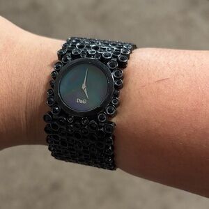 D&G Black Bejeweled Smartwatch